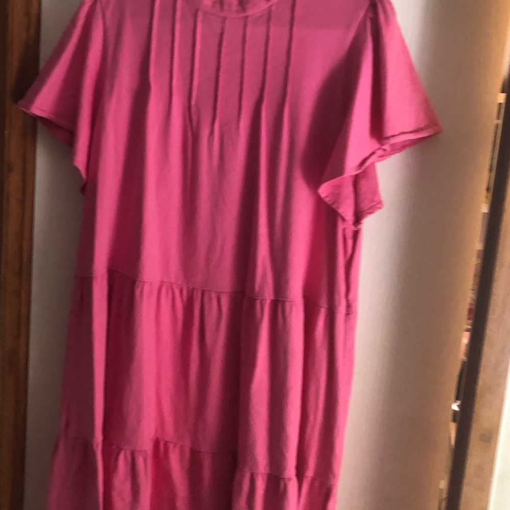 Pink Short Sleeve Dress